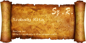 Szabady Rita névjegykártya
